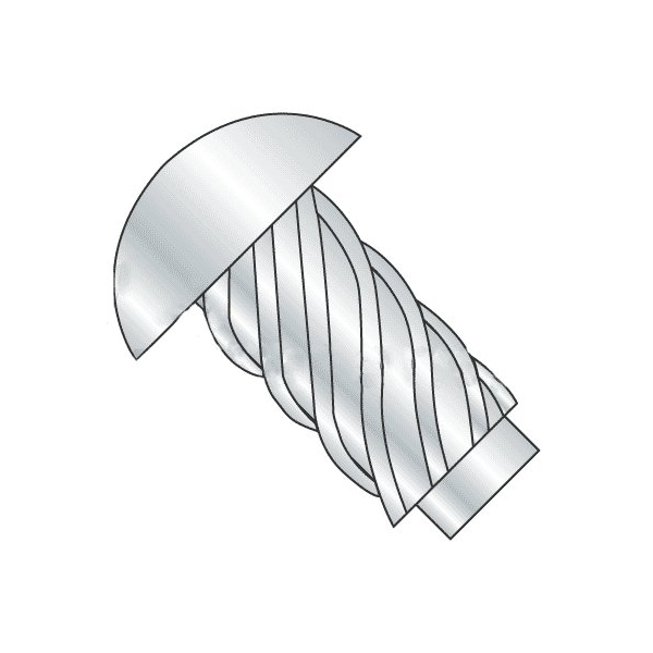 Newport Fasteners Self-Drilling Screw, #0 x 1/8 in, Zinc Plated Steel Domed Head U Drive Drive, 100 PK 909440-100 - main